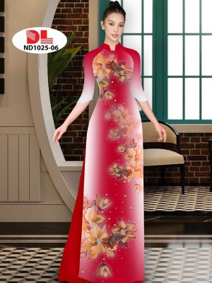 Vải Áo Dài Hoa In 3D AD ND1025 22